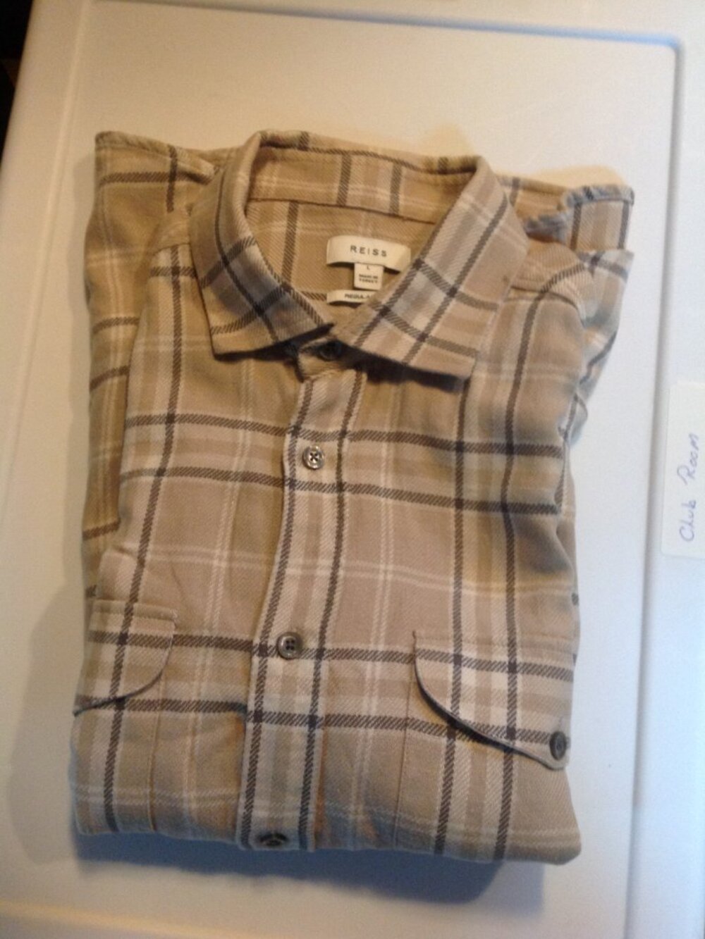 Reiss Men's Gently Used Large Multicolor Long Sleeve Casual Shirt